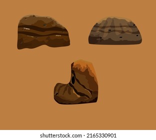 vector de piedras de ilustración con fondo