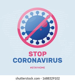 illustration of stop corona virus disease bacteria cell. coronavirus vector design element. airborne droplet icon. virus logo isolated.