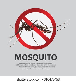 illustration. Stop mosquito cartoon