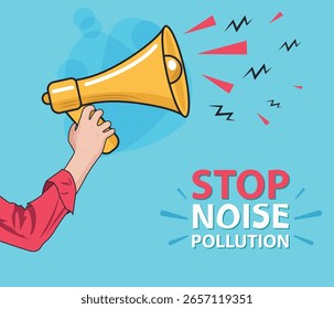 Ilustración para detener la contaminación acústica 