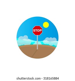 Illustration of Stop sign
