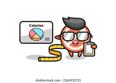 Illustration of stop sign mascot as a dietitian , cute style design for t shirt, sticker, logo element svg