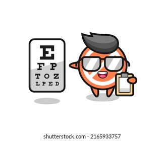 Illustration of stop sign mascot as an ophthalmology , cute style design for t shirt, sticker, logo element svg