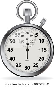 illustration of Stopwatch, isolated on white