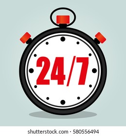 Illustration der Stoppuhr auf grauem Hintergrund