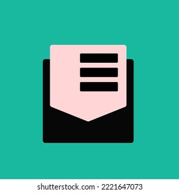 illustration of a storage folder, file manager or message icon.