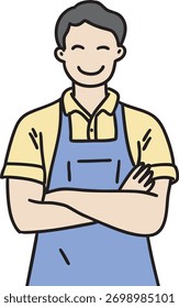 Ilustración de un gerente de tienda o empleado 2