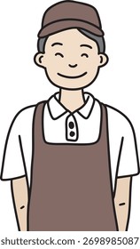 Ilustración de un gerente de tienda o empleado 3