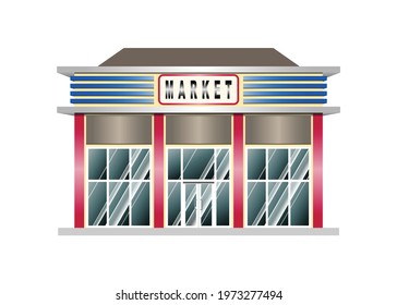 illustration of store, a simple store design, suitable for business, store, background, promotion, mobile application, website, promotion online shop, and other, 3D vector store