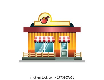 illustration of store, a simple store design, suitable for business, store, background, promotion, mobile application, website, promotion online shop, restaurant and other