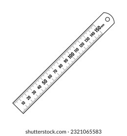 Ilustración de una regla recta.