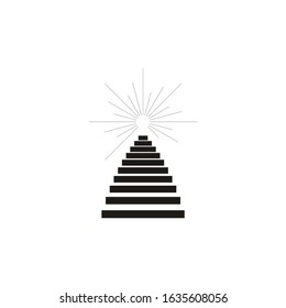 Illustration straight way to the success heaven icon design vector