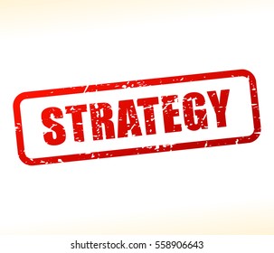 Illustration of strategy text stamp