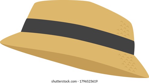 Ilustración de un sombrero de paja usado en el verano.