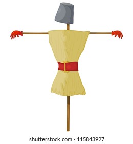 Illustration straw scarecrow. eps10