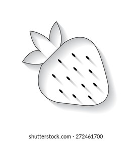 Illustration of Strawberries  with shadow