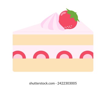 Ilustración de la tarta de fresa y de fresa,