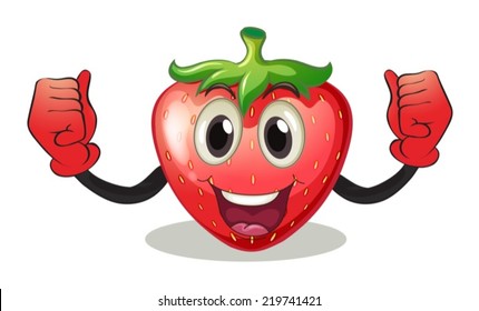 Ilustración de una fresa con rostro
