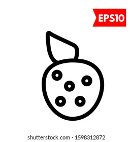 illustration of strawberry flat icon