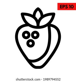 Illustration of strawberry fruit icon