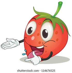 illustration of a strawberry on a white background
