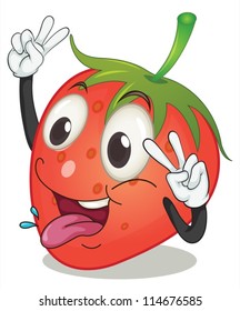 illustration of strawberry on a white background
