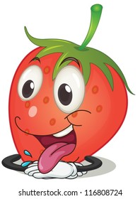 illustration of a strawberry on a white background