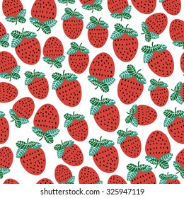 Illustration of a strawberry on a white background.