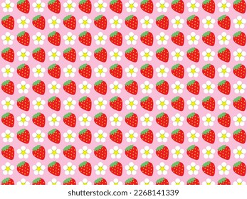 illustration of strawberry pattern background