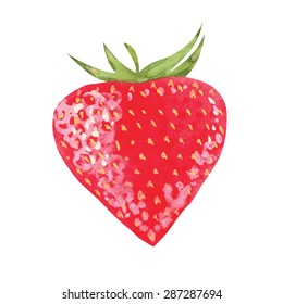illustration of strawberry, vector  watercolor