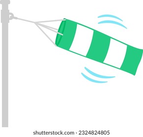 Illustration of a streamer in the wind