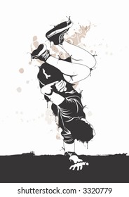 Illustration of a street dancer