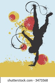 Illustration of a street dancer