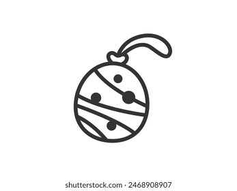 Illustration of street food water yo-yo icon (line drawing).