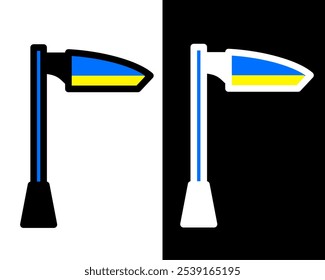 Illustration of street lamp with decorative details, enhancing the charm, vintage and ambiance of public parks and gardens in the city