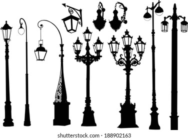 Set Cartoon Street Light Vector Illustration Stock Vector (Royalty Free ...