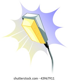 Illustration of street light with background	