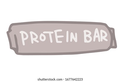 Illustration of strength training items, bar type protein