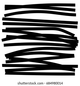 Illustration with stripes. Vector isolated. Black and white
