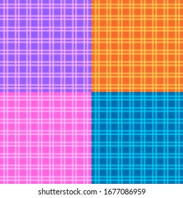 illustration of the stripped seamless patterns in a different colors