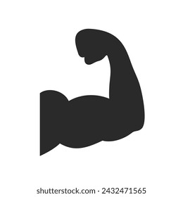 Illustration of strong muscular arms, fitness sport symbol,muscles arm gym