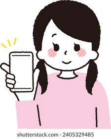 Ilustración de un estudiante que opera un smartphone.