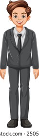 Illustration of a student in a suit