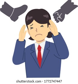 Illustration of a student undergoing violence