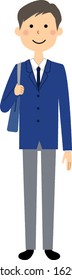 It is an illustration of a student in uniform.