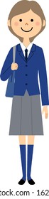 It is an illustration of a student in uniform.