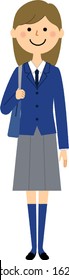 It is an illustration of a student in uniform.
