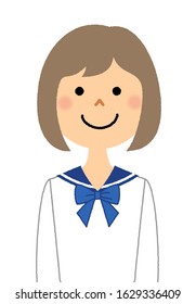 It is an illustration of a student in uniform.