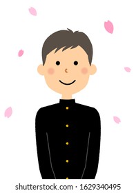 It is an illustration of a student in uniform.