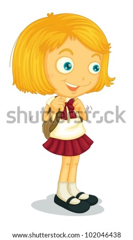 Illustration of student in uniform